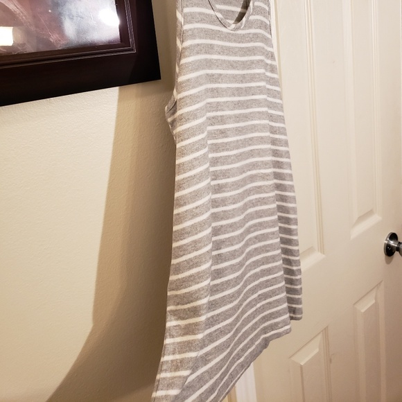 Hye Park & Lune Striped Gray/White Racerback Tank - Picture 6 of 7
